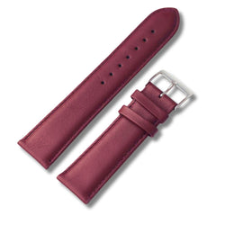 Bracelet-montre-en cuir-veau-lisse-bordeaux-photo-A