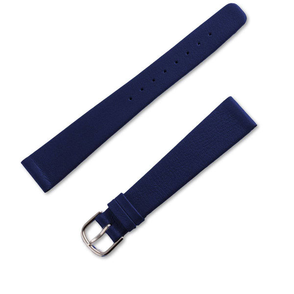 Echtleder-Uhrarmband aus dunkelblauem Lammleder (Nappa) ohne Naht - ANTENEN