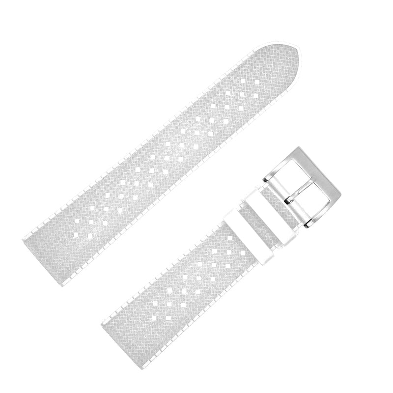 Bracelet montre caoutchouc blanc type Rallye (TROPIC) swiss made 100% caoutchouc - ANTENEN