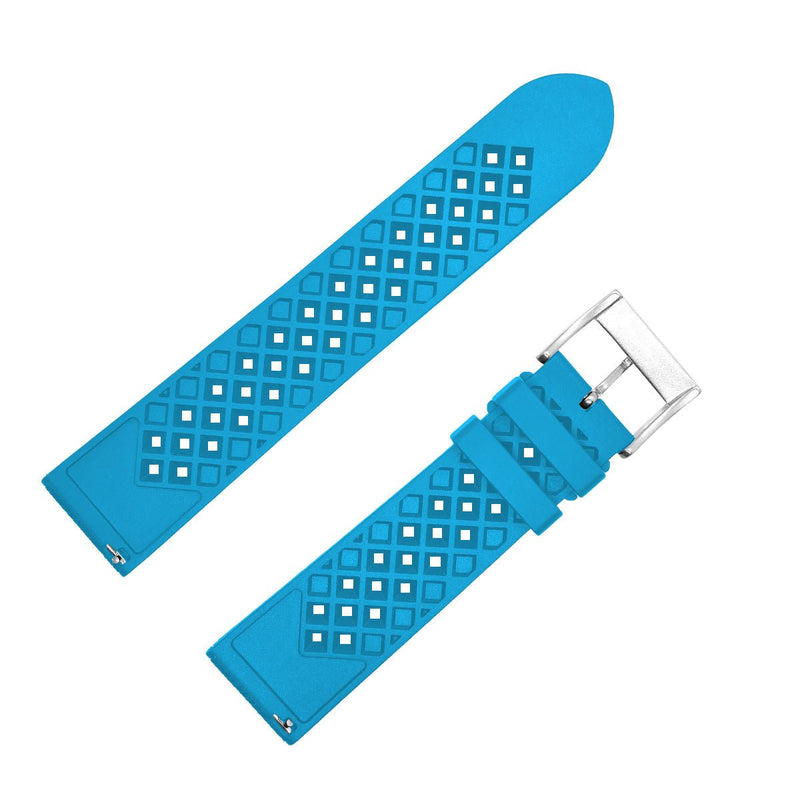 Bracelet montre caoutchouc bleu clair type Rallye (TROPIC) swiss made 100% caoutchouc - ANTENEN