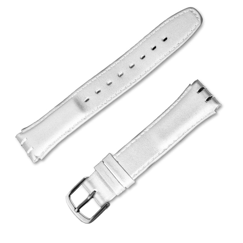 Cheap smooth calf leather watch strap for Swatch watch from