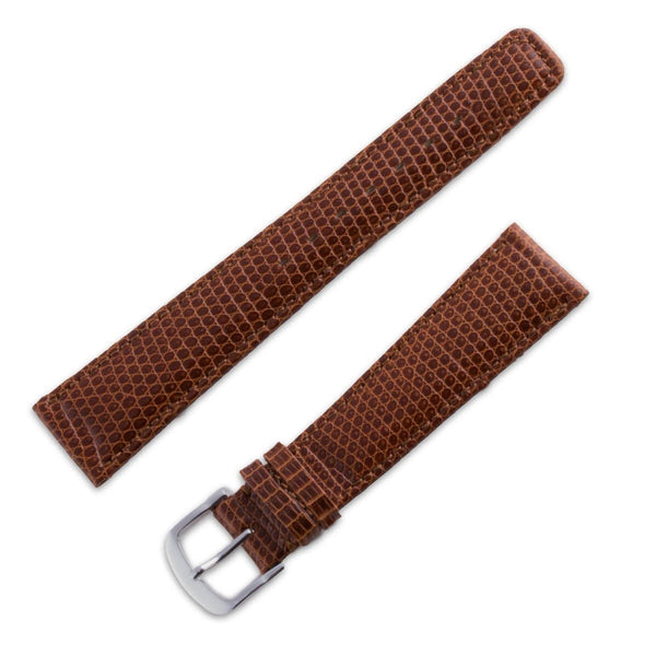 Genuine leather watchband light brown lizard - ANTENEN