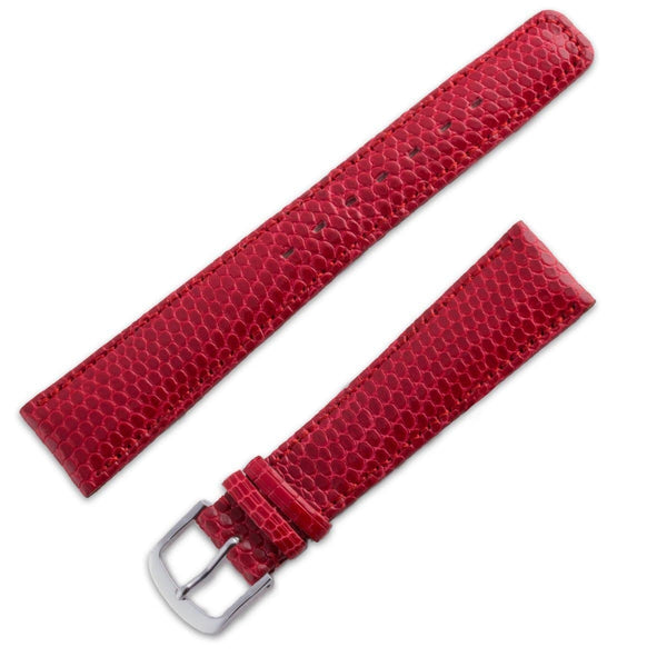 Genuine leather watchband red lizard - ANTENEN