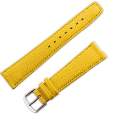 Watchband grained yellow matt calf leather strap - ANTENEN