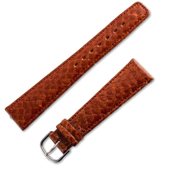 Genuine salmon brown leather watchband - ANTENEN