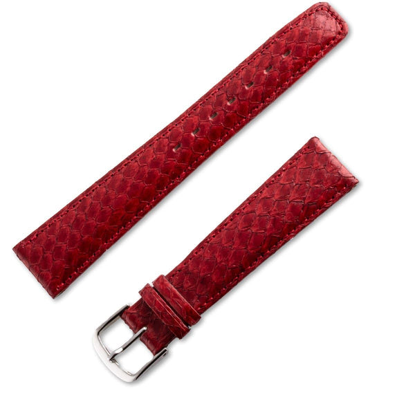 Genuine leather watchband red salmon - ANTENEN