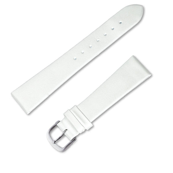 Watchband genuine lamb (nappa) white seamless genuine leather strap - ANTENEN