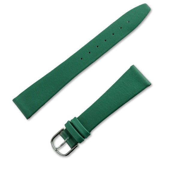 Genuine lamb (nappa) leather watchband, green seamless - ANTENEN