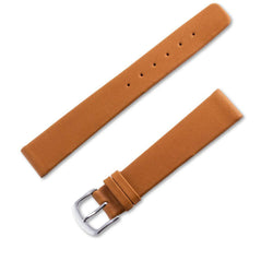 Genuine leather watch strap in camel brown seamless lamb (nappa) - ANTENEN