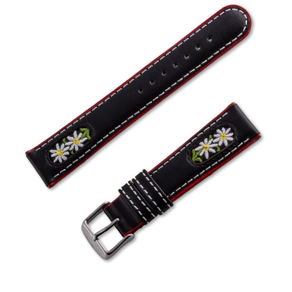 Folk (calf) leather watchband black special edition - ANTENEN