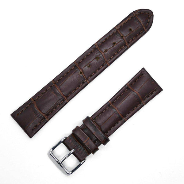 Sport strap in dark brown crocodile style - ANTENEN