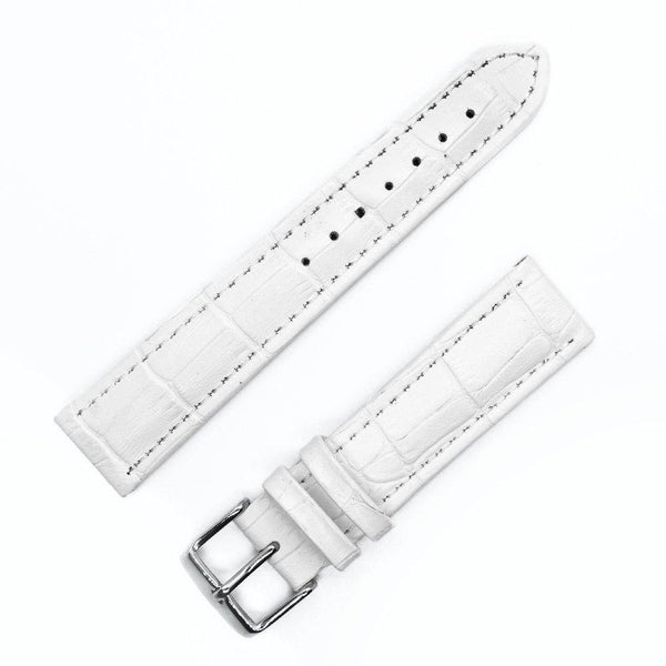 Sport bracelet in white crocodile style calfskin - ANTENEN