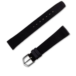 Black matt silk leather watchband - ANTENEN