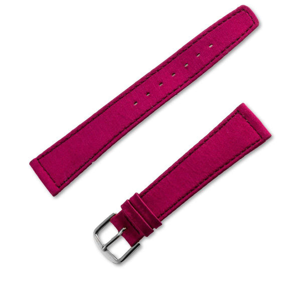 Matt silk leather watchband violet-fuchsia - ANTENEN