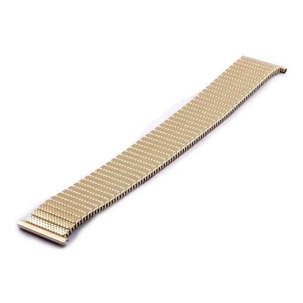 Watchband metal fixo flex shiny gold plated with patterns - ANTENEN