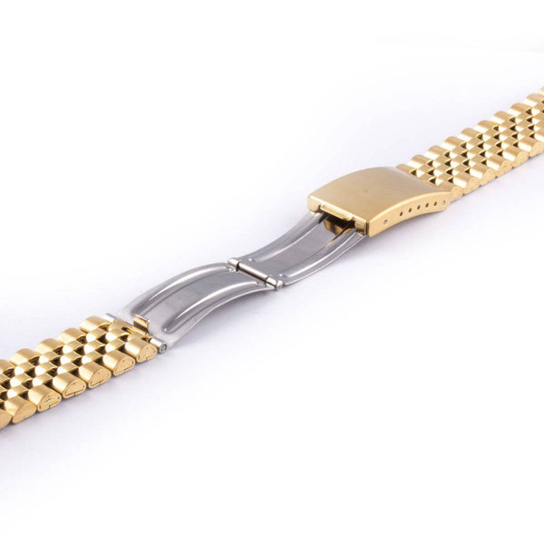 Watchband shiny gold-plated metal mesh jubilee type watchband - ANTENEN