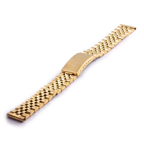 Watchband shiny gold-plated metal mesh jubilee type watchband - ANTENEN