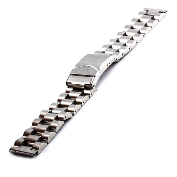Watchband metal stainless steel mesh type oyster rivets and shiny polished finish - ANTENEN