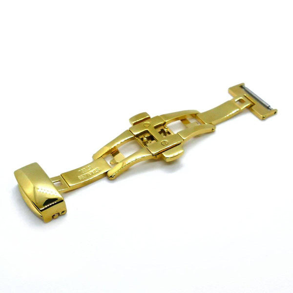 Gold plated steel butterfly-type folding clasp - ANTENEN