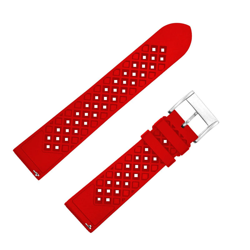 Bracelet montre caoutchouc rouge type Rallye (TROPIC) swiss made 100% caoutchouc - ANTENEN