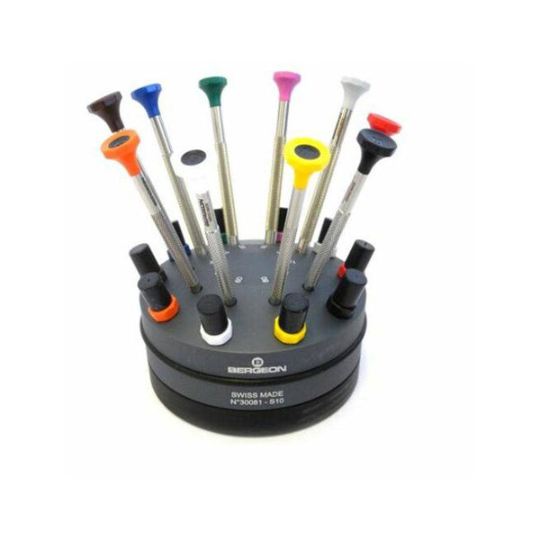 Bergeon screwdriver set with rotary holder - Swiss made - ANTENEN