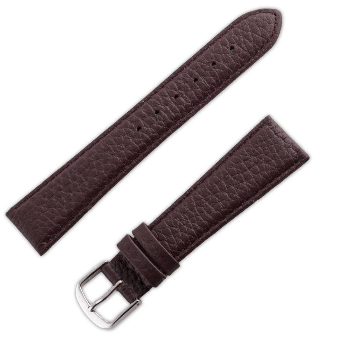 Bracelet Montre XL En Cuir De Veau Grainé Jaune - Système De Dégagement Rapide, Style Rétro Et Voyant