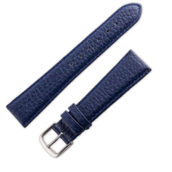 Bracelet montre cuir veau grainé mat bleu marine - ANTENEN