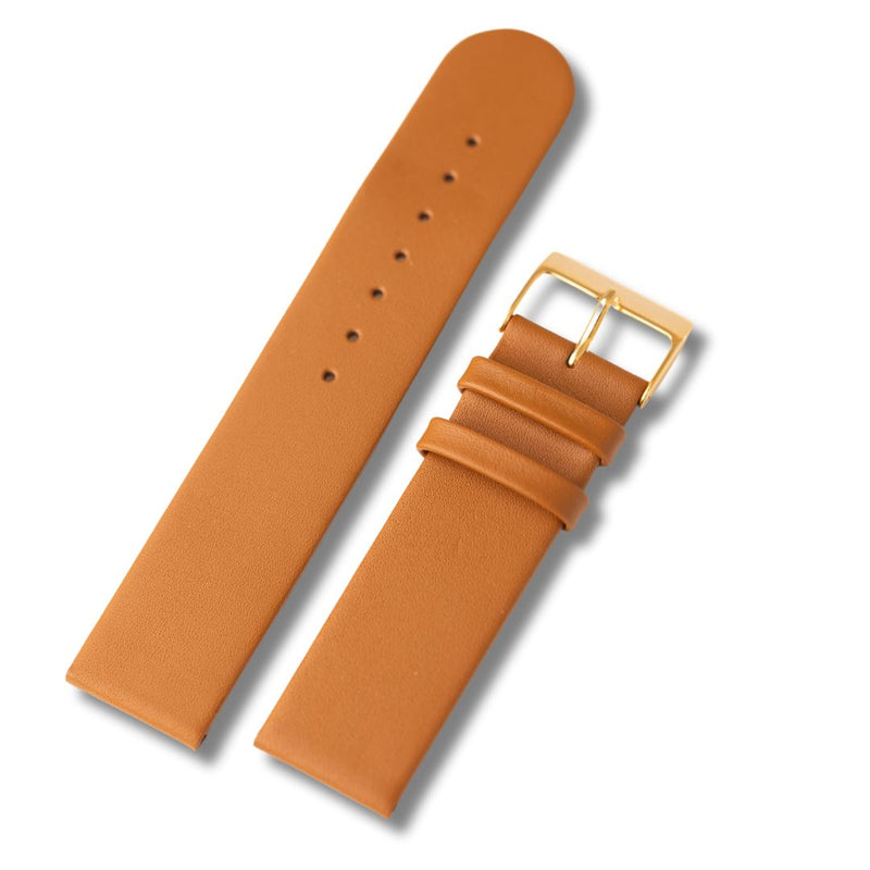 Bracelet-montre-en cuir-veau-boccia-droit-remborde-fin-orange