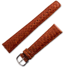 Bracelet montre cuir véritable saumon brun clair - ANTENEN