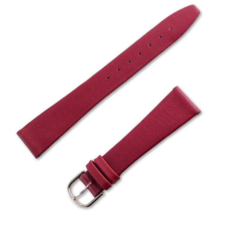 Bracelet montre cuir véritable agneau (nappa) rouge sans couture - ANTENEN