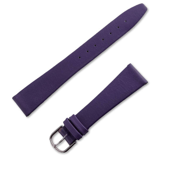 Bracelet montre cuir véritable agneau (nappa) violet sans couture - ANTENEN