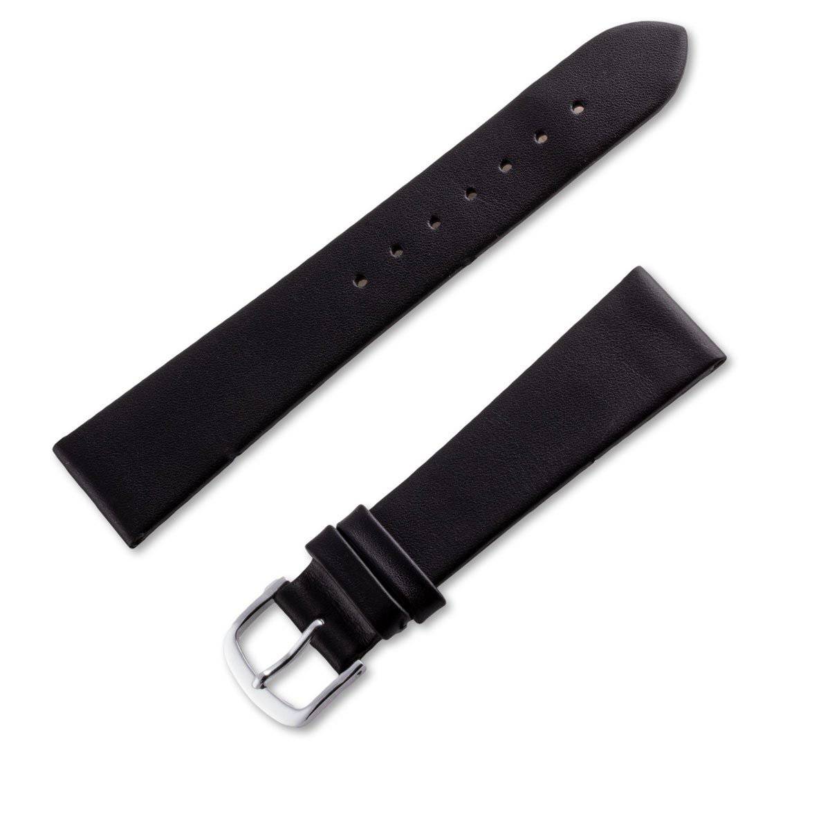 Bracelet De Montre Rallye En Cuir Noir 20mm – Style Pilote Vintage, Boucle Ardillon