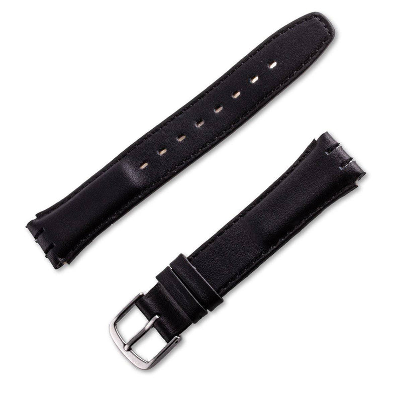 Bracelet montre cuir veau lisse pour montre Swatch de couleur blanc - ANTENEN