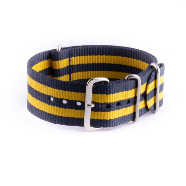 Bracelet NATO pour montre en nylon jaune et bleu - ANTENEN