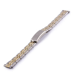 Bracelet montre metal bicolor mailles en forme de grain de riz et de finition poli brillant - ANTENEN
