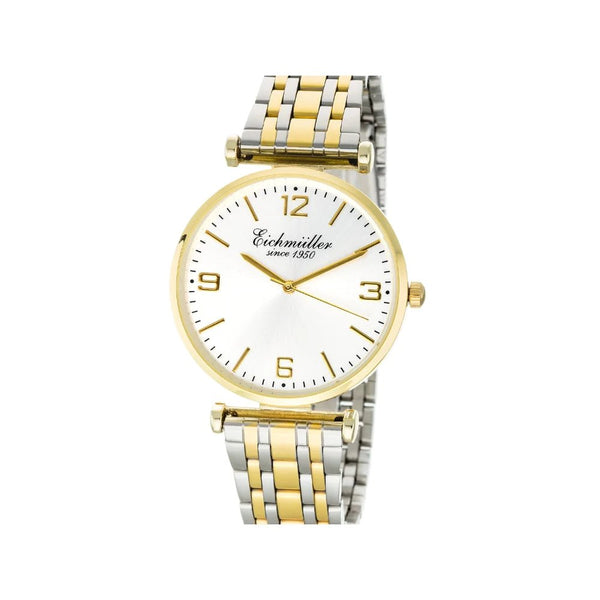 EI-6030_b-montre-femme-pas-cher-eichmuller-3-aiguilles-chiffres-arabes-argent-boitier-acier-doree-cadran-blanc-sans-lunette-bracelet-metal-bicolor-type-grain-de-riz-fin