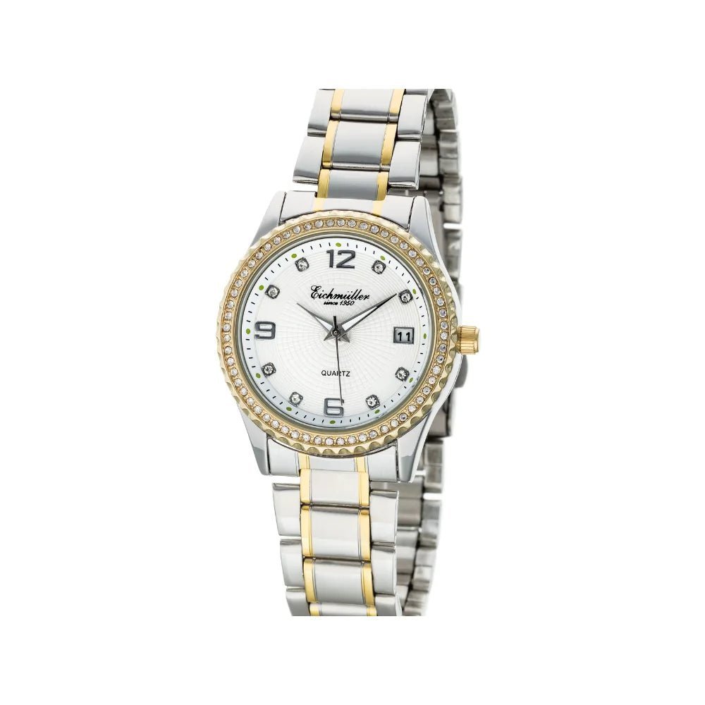 Montre femme Eichmuller aiguilles Boitier acier dorée Bracelet m