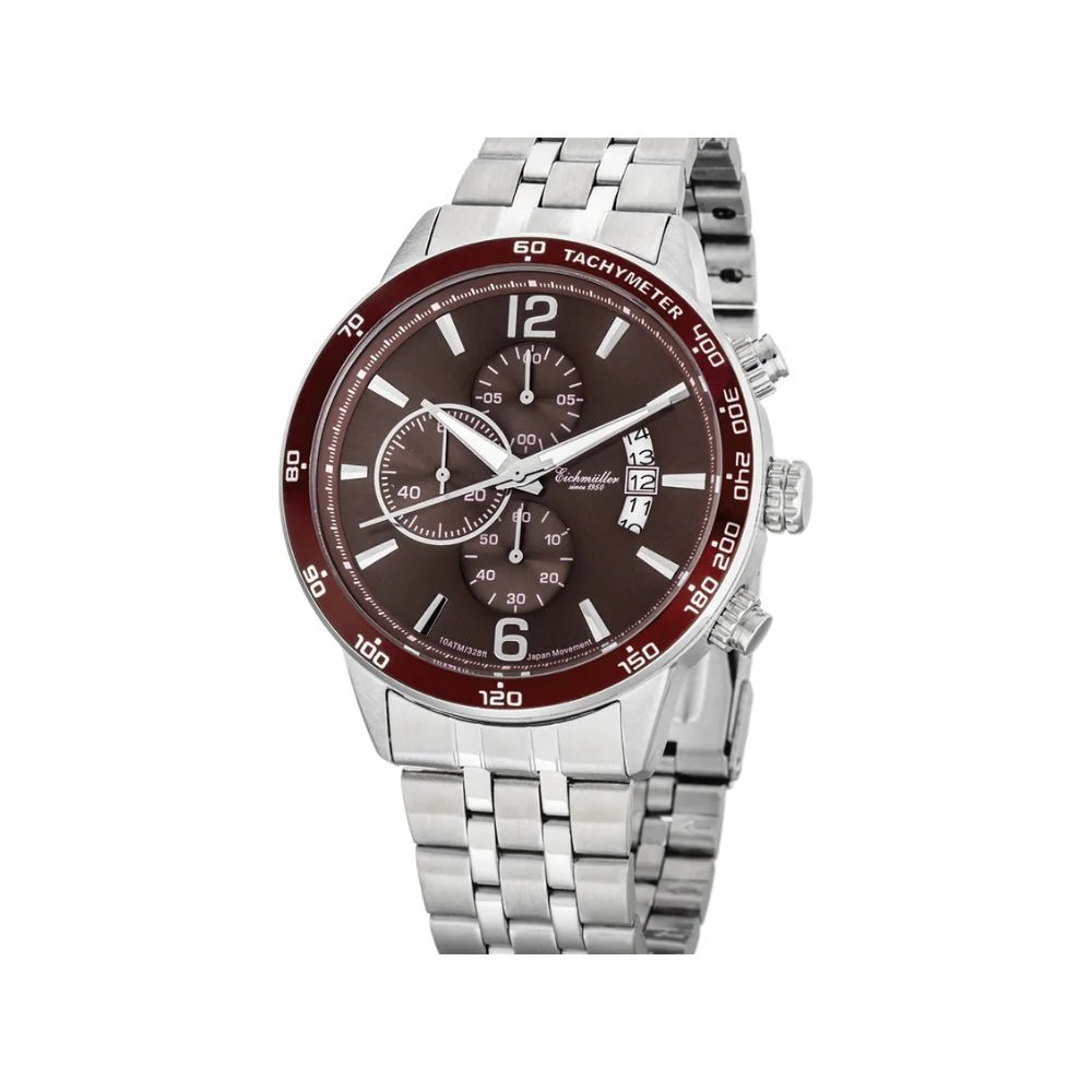Montre homme Eichmuller Chrono Boitier acier Bracelet m tal