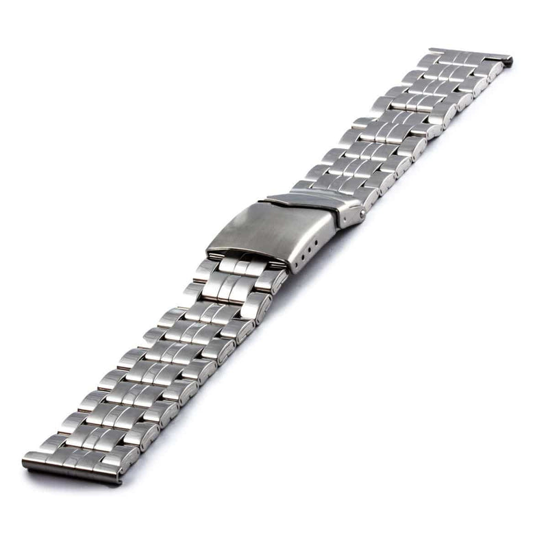 Bracelet montre metal acier mailles avec rivets tailles moyennes et de finition poli brillant - ANTENEN