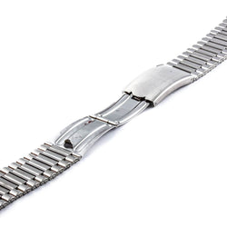 Bracelet montre metal acier mailles avec rivets de taille moyenne et de finition poli brillant - ANTENEN