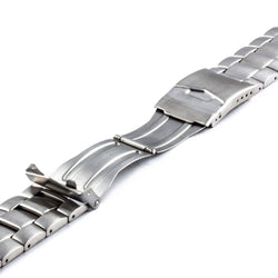 Bracelet montre metal acier mailles avec gros rivets et de finition poli brillant - ANTENEN