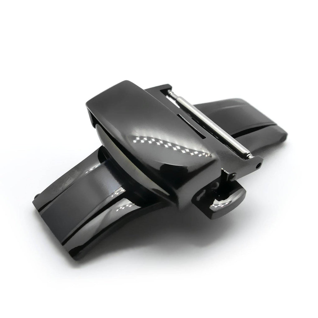 Boucle De Bracelet 22 Mm En Acier Inoxydable 316L Noir PVD - Compatible Panerai Luminor, Style Vintage