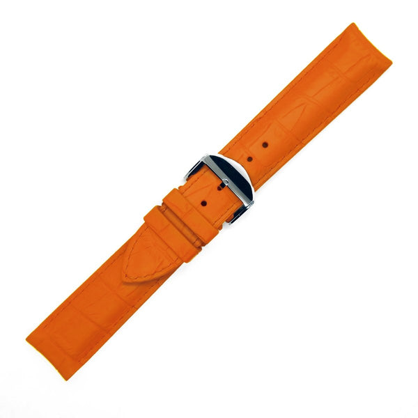 bracelet-montre-caoutchouc-orange-swiss-made-skinskan-façon-croco-ton-sur-ton-1