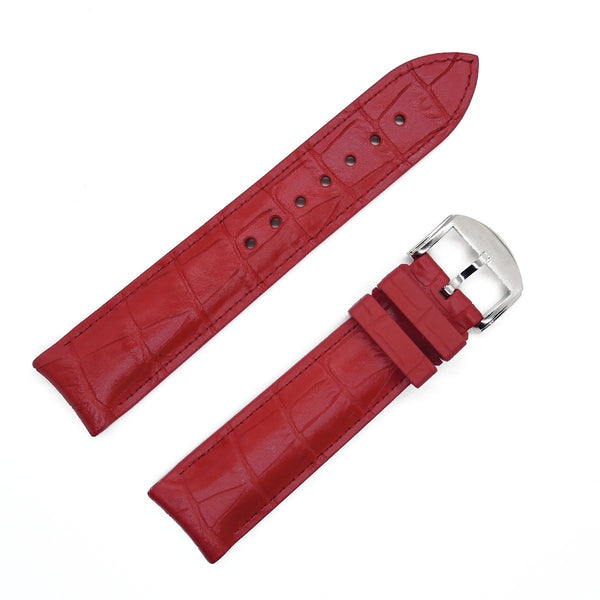 bracelet-montre-caoutchouc-rouge-swiss-made-skinskan-façon-croco-ton-sur-ton-doublure