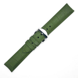 Bracelet montre cuir vachette véritable modèle bombé crocodile florida Bracelet montre cuir vachette véritable modèle bombé crocodile florida