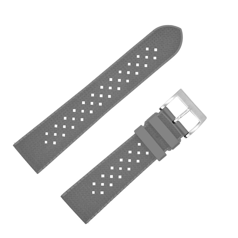 Bracelet montre caoutchouc gris type Rallye (TROPIC) swiss made 100% caoutchouc - ANTENEN