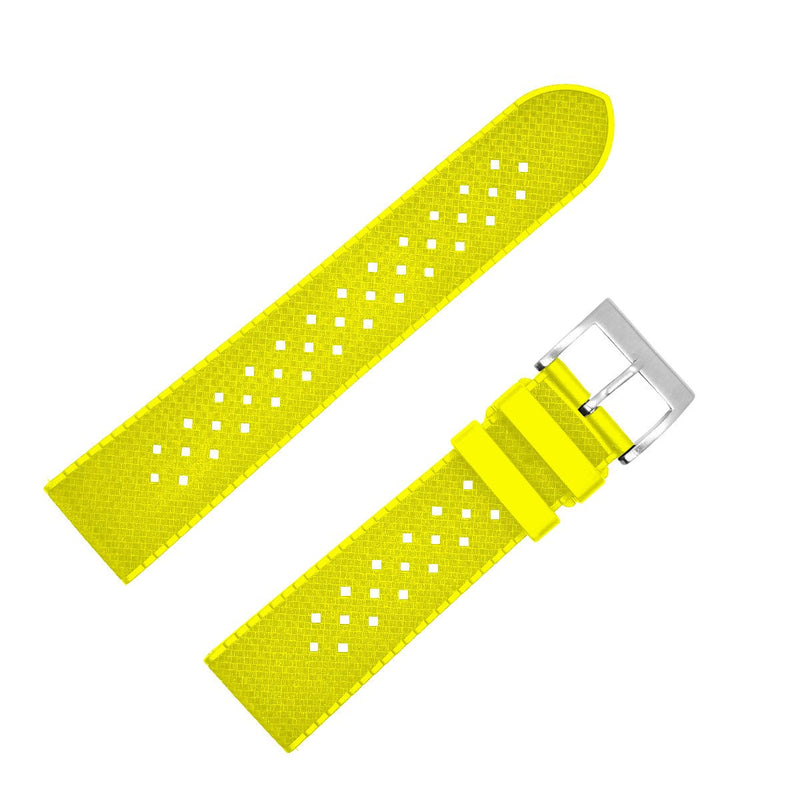 Bracelet montre caoutchouc jaune type Rallye (TROPIC) swiss made 100% caoutchouc - ANTENEN