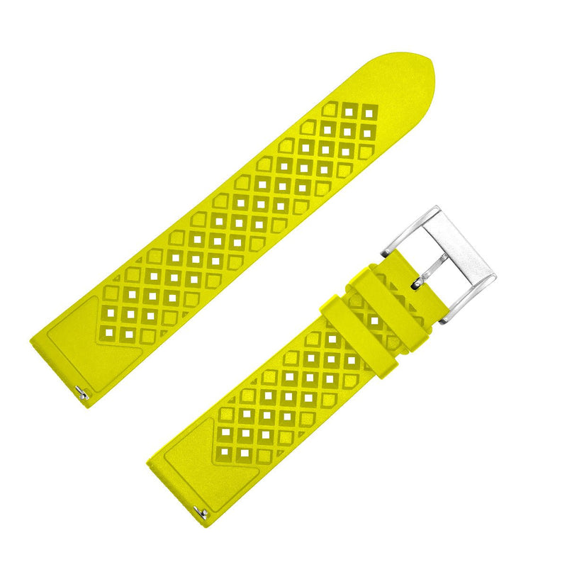 Bracelet montre caoutchouc jaune type Rallye (TROPIC) swiss made 100% caoutchouc - ANTENEN