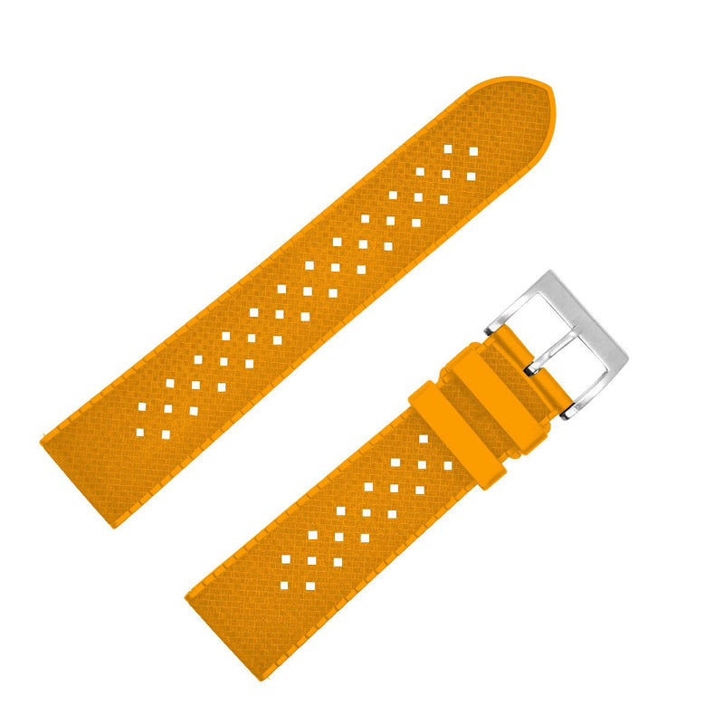 Bracelet montre caoutchouc orange type Rallye (TROPIC) swiss made 100% caoutchouc - ANTENEN