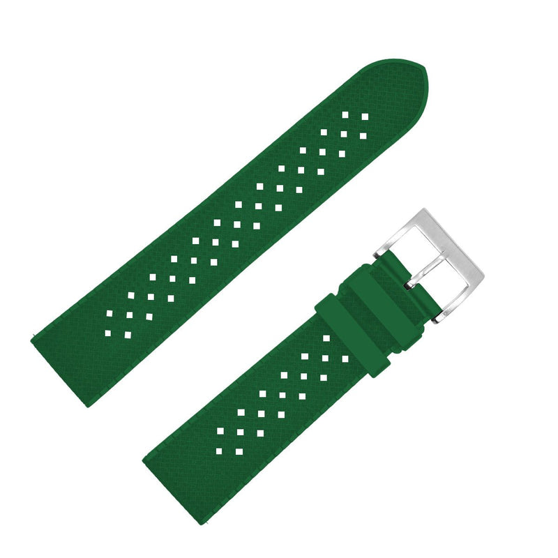Bracelet montre caoutchouc vert foncé type Rallye (TROPIC) swiss made 100% caoutchouc - ANTENEN